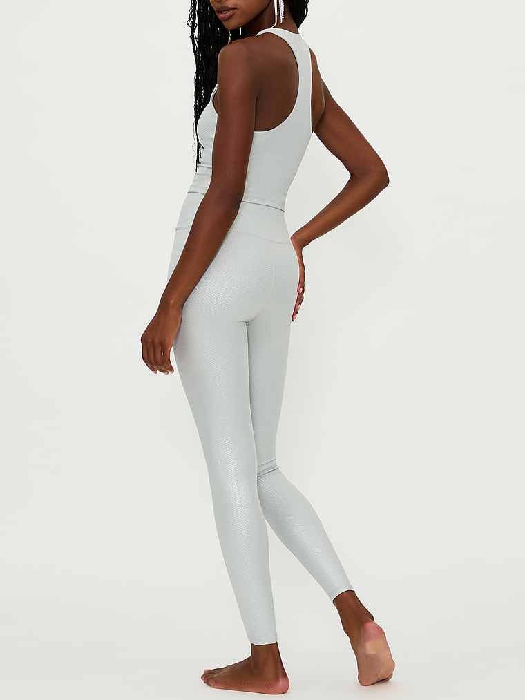 Victoria's Secret, Beach Riot Piper Waffle Legging, Silver Shine Waffle, onModelBack, 2 of 3