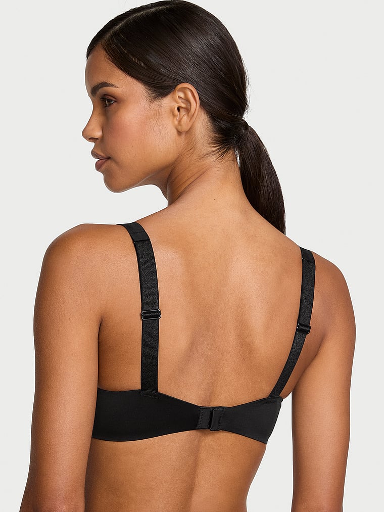 Victoria's Secret, Very Sexy Rose Lace Push-Up Bra, Jet Black, detail, 3 of 4
