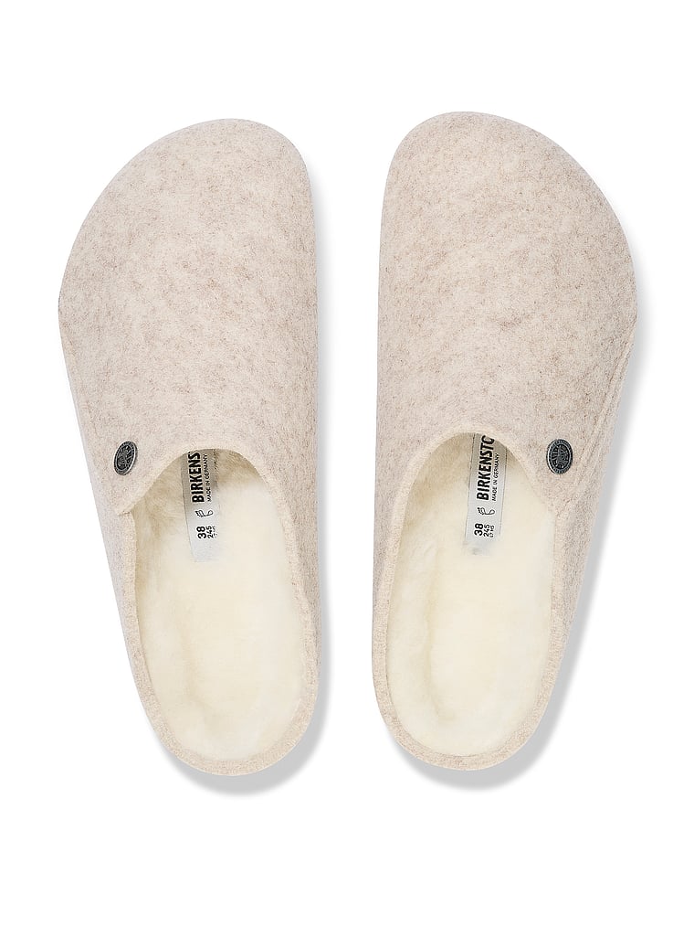 Birkenstock Zermatt Shearling Slippers, White/Ivory, detail, 4 of 4