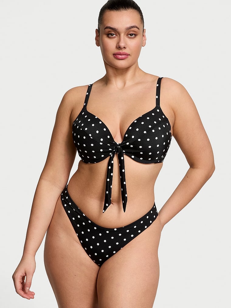 Bow Tie-Front Push-Up Bikini Top