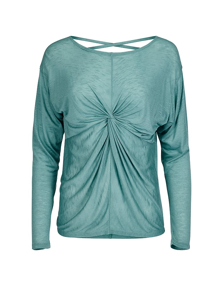 Victoria's Secret, Adore Me Mallory Long Sleeve Tee, Bristol Blue, offModelFront, 3 of 4