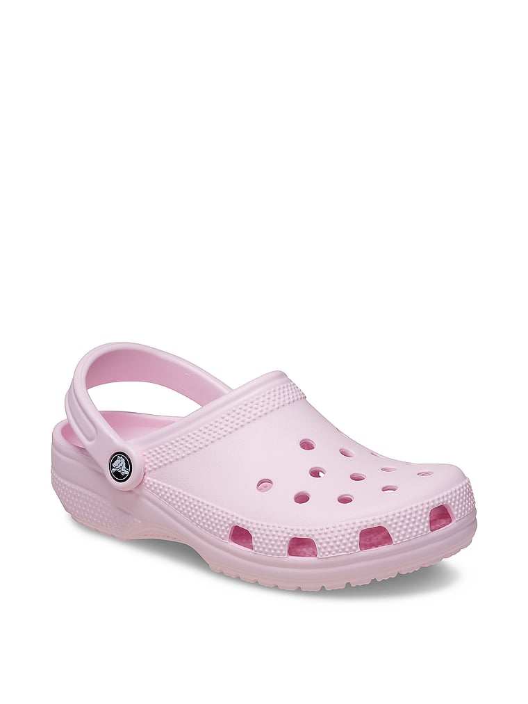 Crocs Classic Solid Clogs, Pink Milk, onModelFront, 1 of 3
