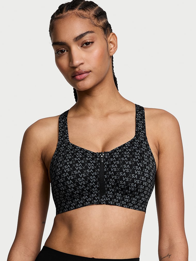 Victoria's Secret, VSX VSX Knockout™ Front-Close Sports Bra, onModelFront, 4 of 5