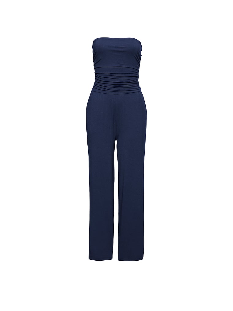 Victoria's Secret, Lascana Strapless Jumpsuit, NAVY, detail, 3 of 3