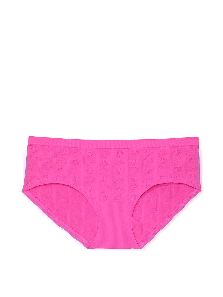 PINK Seamless Hiphugger Panty, Pink Gossip, offModelFront, 3 of 4
