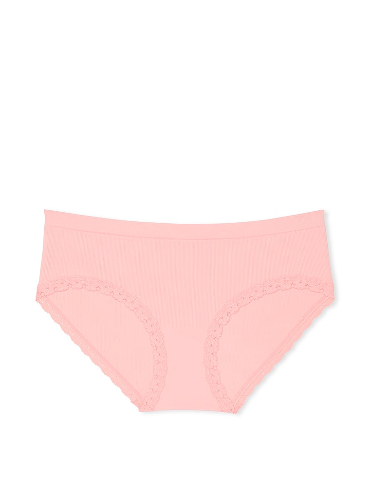 PINK Seamless Hiphugger Panty, Apricot Frost, offModelFront, 3 of 3