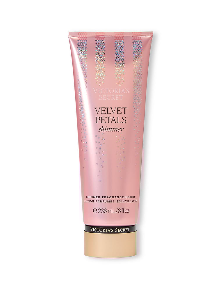 Victoria's Secret, Body Fragrance Shimmer Body Lotion, Velvet Petals, onModelFront, 1 of 4