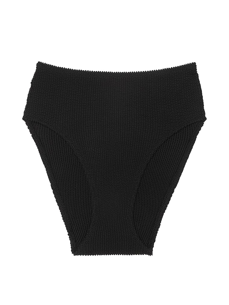 Victoria's Secret, Victoria's Secret Swim Crinkle High-Waist Full-Coverage Bikini Bottom, offModelFront, 3 of 3