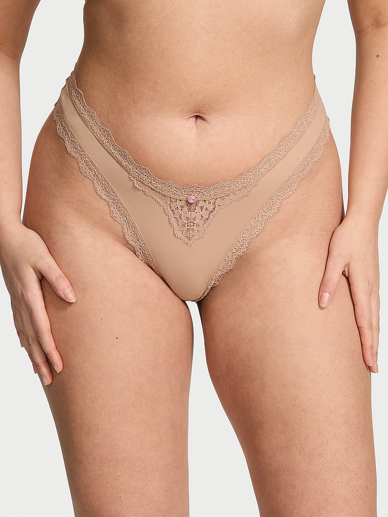 Twinkle Butterfly Lace Open-Back Brazilian Panty