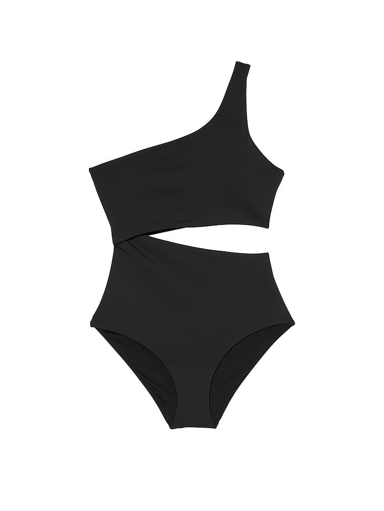 Victoria's Secret, Victoria's Secret Swim Essential Monokini One-Piece Swimsuit, Pure Black, offModelFront, 3 of 3