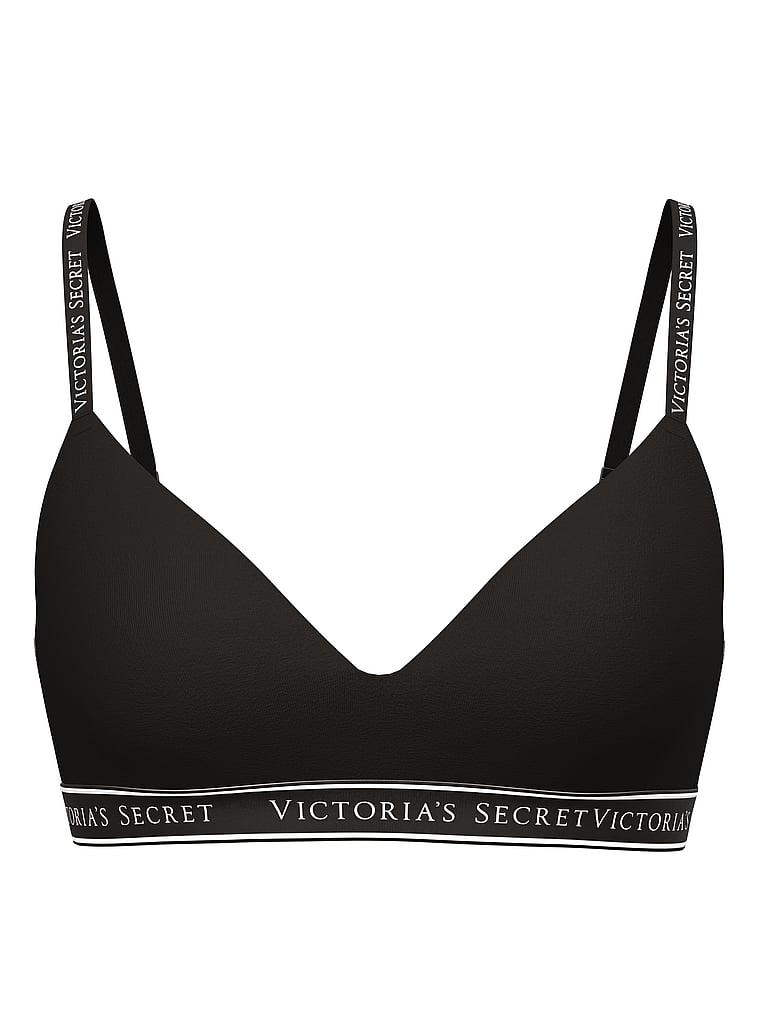 Cotton Logo Hardware Lightly Lined Wireless Bra