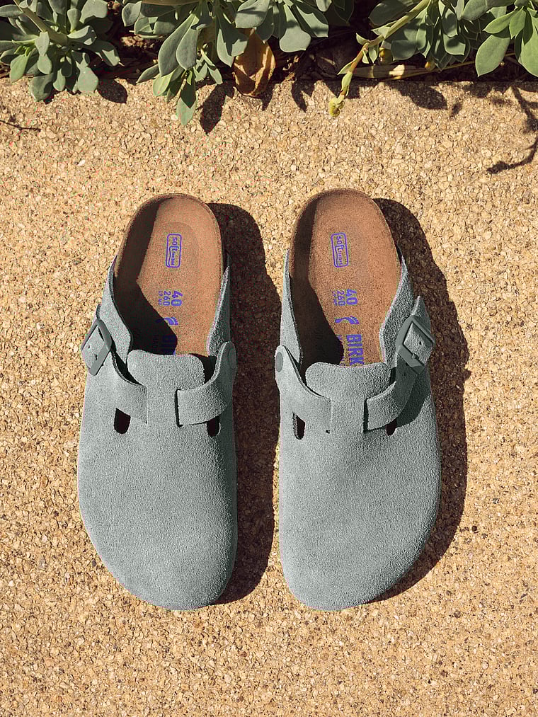 Birkenstock Boston Soft Footbed Clog, Pure Sage, detail, 3 of 3
