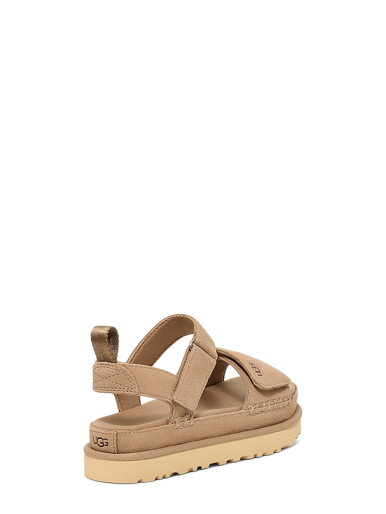 UGG® Goldenstar Sandals, Sand, offModelFront, 3 of 4