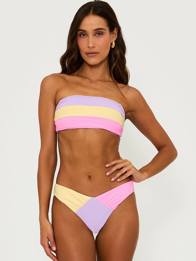 Victoria's Secret, Beach Riot Kay Top, Sublime Spring Colorblock, onModelFront, 1 of 4