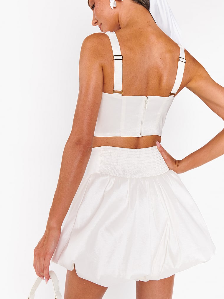 Victoria's Secret, Show Me Your Mumu Celeste Skort, White Taffeta, onModelBack, 2 of 3