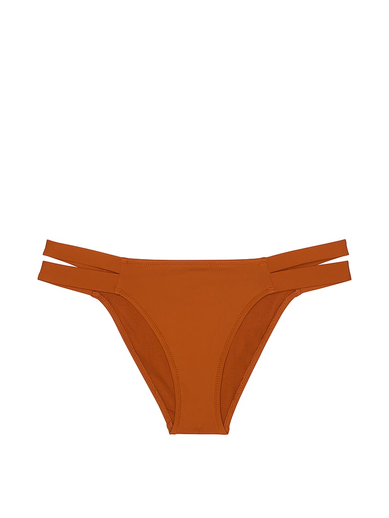 Victoria's Secret, Victoria's Secret Swim Essential Banded Brazilian Bikini Bottom, Apple Cinnamon, offModelFront, 3 of 3
