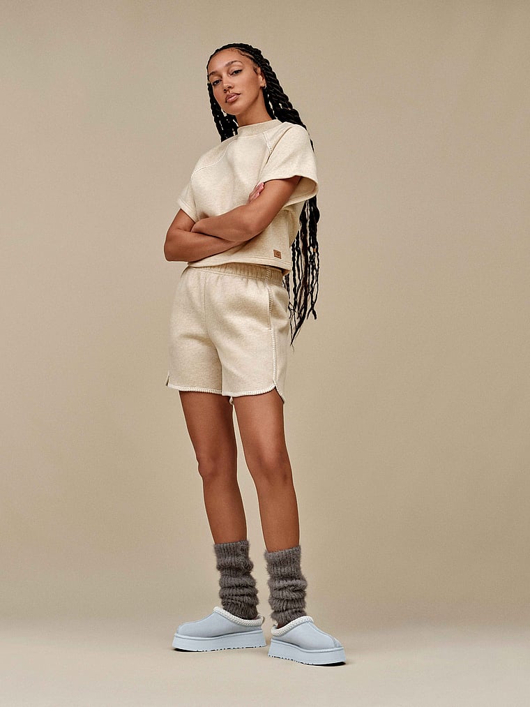 UGG® Classic Shorts, Sand Heather, onModelFront, 1 of 1