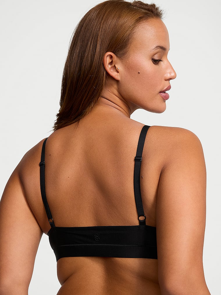 Victoria's Secret, Victoria's Secret Shapewear by Victoria SheerSmoothing™ Bralette, Black, onModelBack, 2 of 3