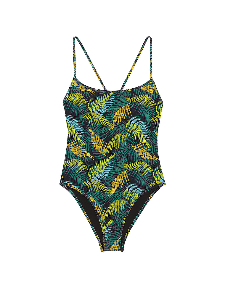 Victoria's Secret, Victoria's Secret Swim Essential Classic Scoop One-Piece Swimsuit, Palm Royale, offModelFront, 3 of 3