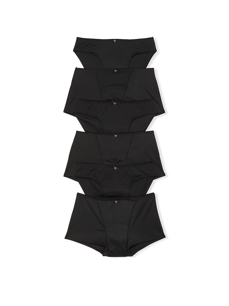 Victoria's Secret, Body by Victoria 3-Pack Smooth Period Boyshort Panties, Black, offModelFront, 1 of 1