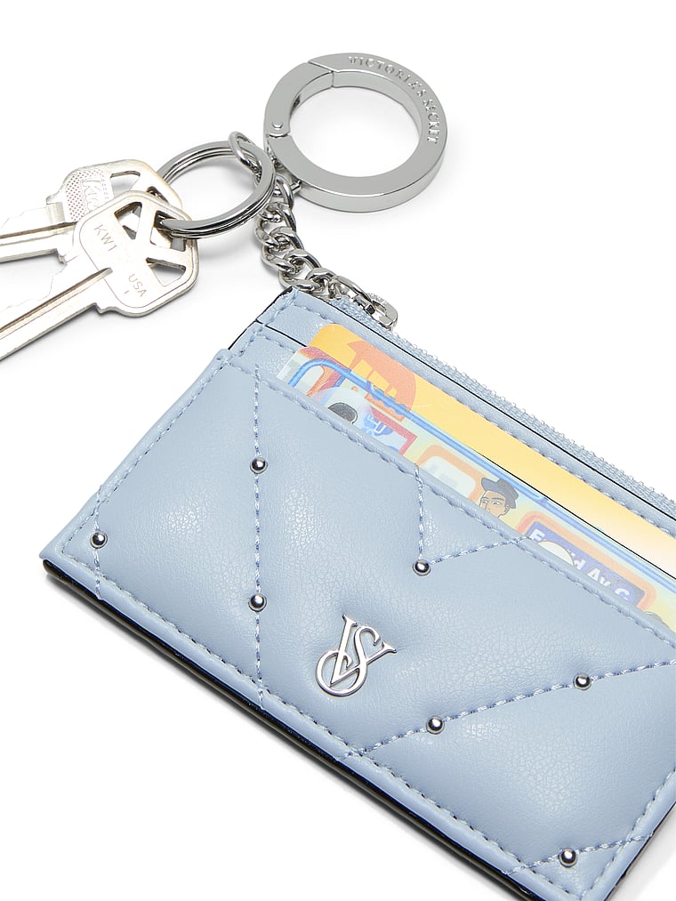 Victoria's Secret, Victoria's Secret Card Holder Keychain, Adrift Blue, offModelBack, 3 of 3