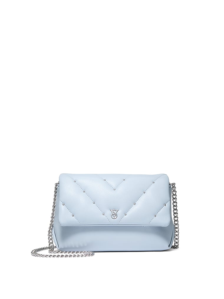 Victoria's Secret, Victoria's Secret Mini Convertible Bag, Adrift Blue, onModelFront, 2 of 4