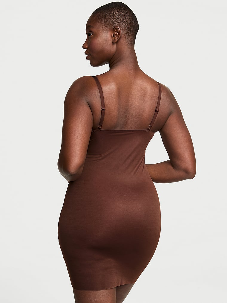 Victoria's Secret, Victoria's Secret Shapewear by Victoria SheerSmoothing™ Slip, Ganache, onModelBack, 2 of 4