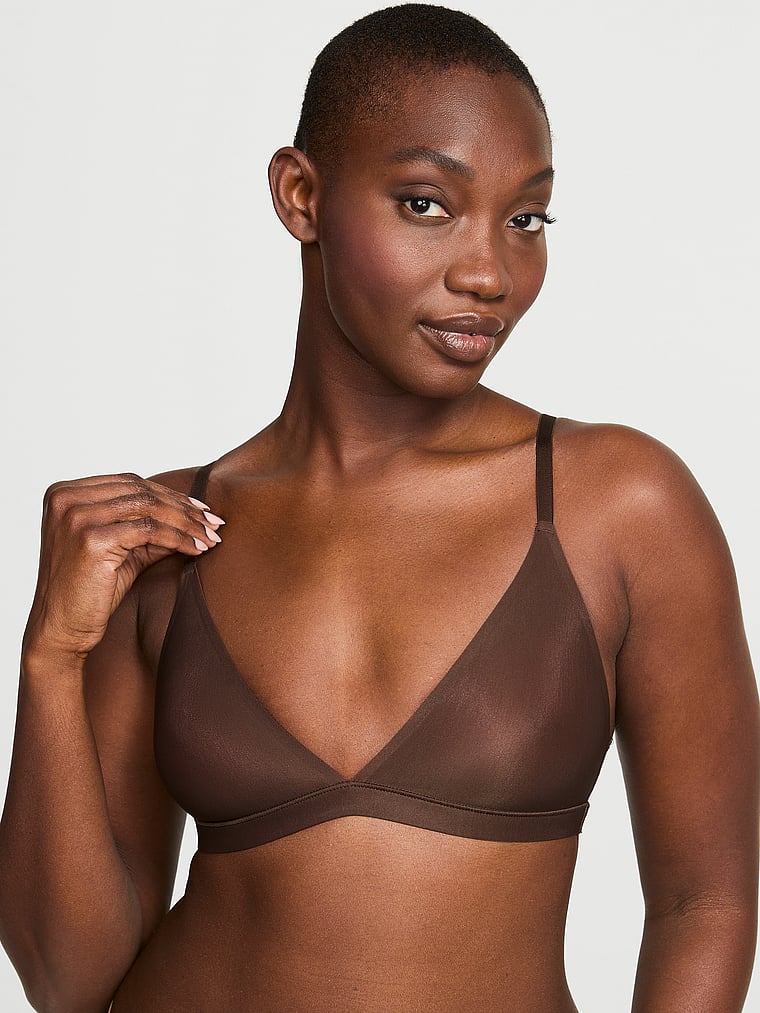 Victoria's Secret, Victoria's Secret Shapewear by Victoria SheerSmoothing™ Bralette, Ganache, onModelFront, 1 of 3