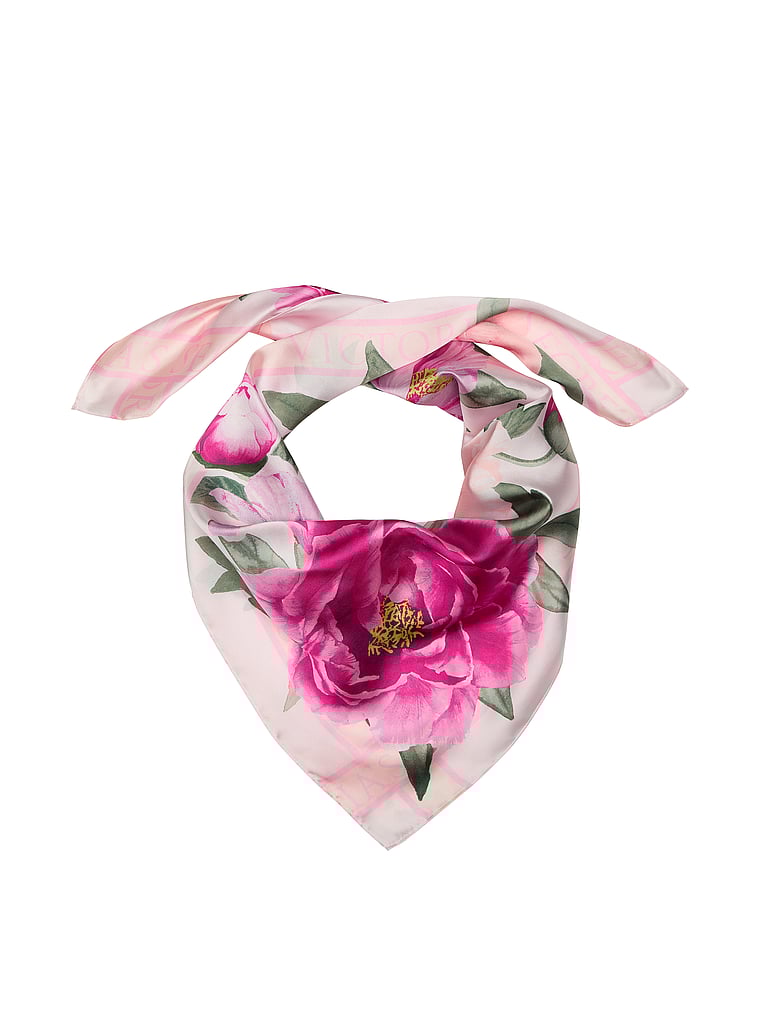 Victoria's Secret, Victoria's Secret Satin Scarf, Bombshell Floral, onModelFront, 2 of 3