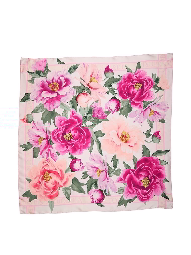 Victoria's Secret, Victoria's Secret Satin Scarf, Bombshell Floral, onModelBack, 3 of 3