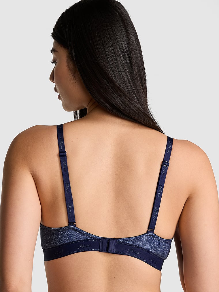 PINK Wear Everywhere Wear Everywhere
Push-Up Bra, Dark Denim, onModelBack, 2 of 4 Gloria is 5'9" and wears 34D or Small