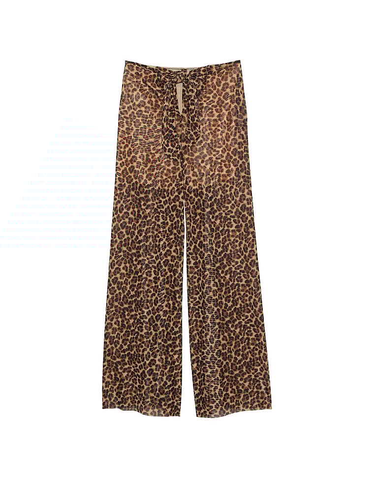 Victoria's Secret, Victoria's Secret Swim Beachwear Mesh Tie-Front Cover-Up Pants, offModelFront, 4 of 4