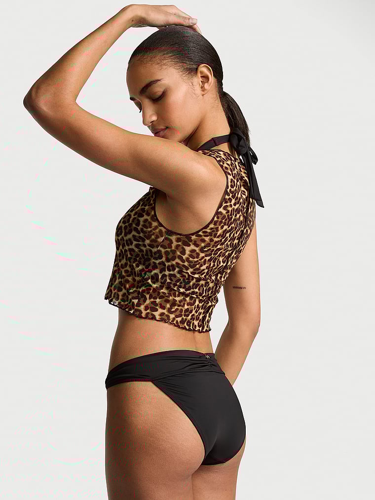 Victoria's Secret, Victoria's Secret Swim Beachwear Mesh Tank Top, True Cat, onModelBack, 3 of 3