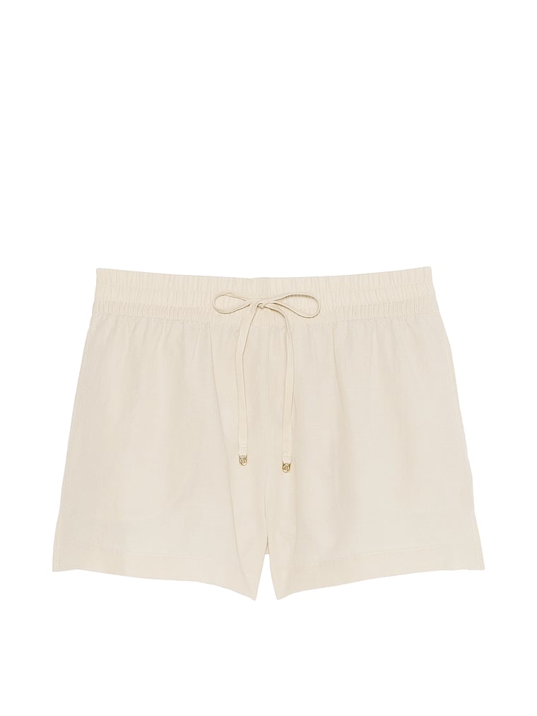 Victoria's Secret, Victoria's Secret Swim Cover-Up Shorts, Vanilla Bean, offModelFront, 3 of 3