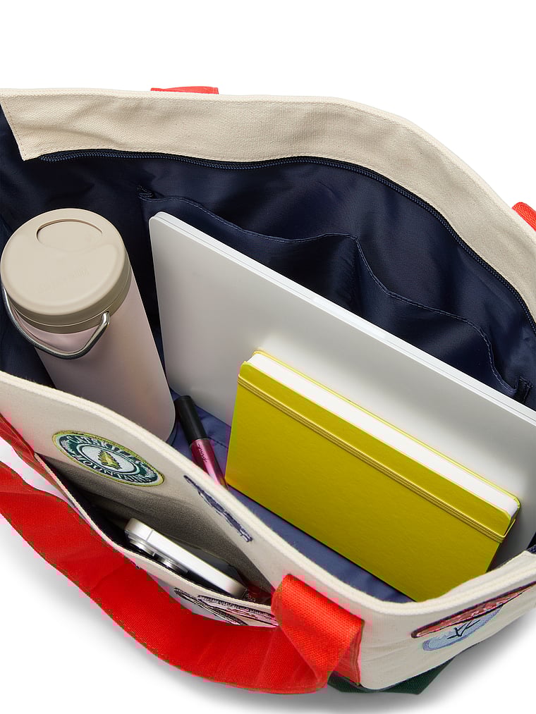 Buy Camp PINK Patch Tote Bag Natural Hot Orange Order Bags Online buy-camp-pink-patch-tote-bag-natural-hot-orange-order-bags-online