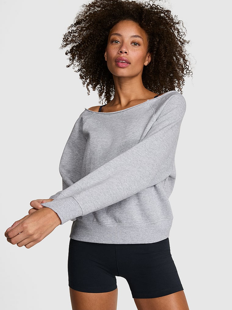 Ivy Fleece Off-The-Shoulder Sweatshirt