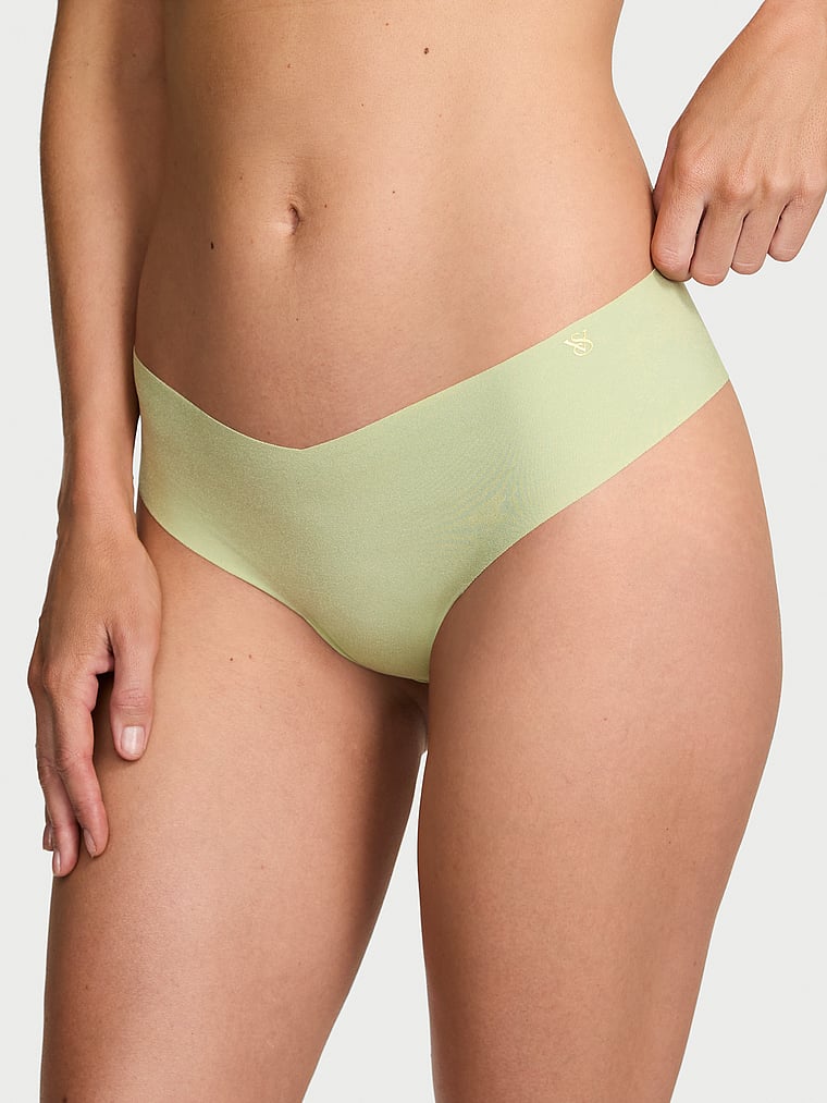 Victoria's Secret, No-Show No-Show Thong Panty, Reed Green, onModelFront, 1 of 3 Maggie is 5'7" and wears Small