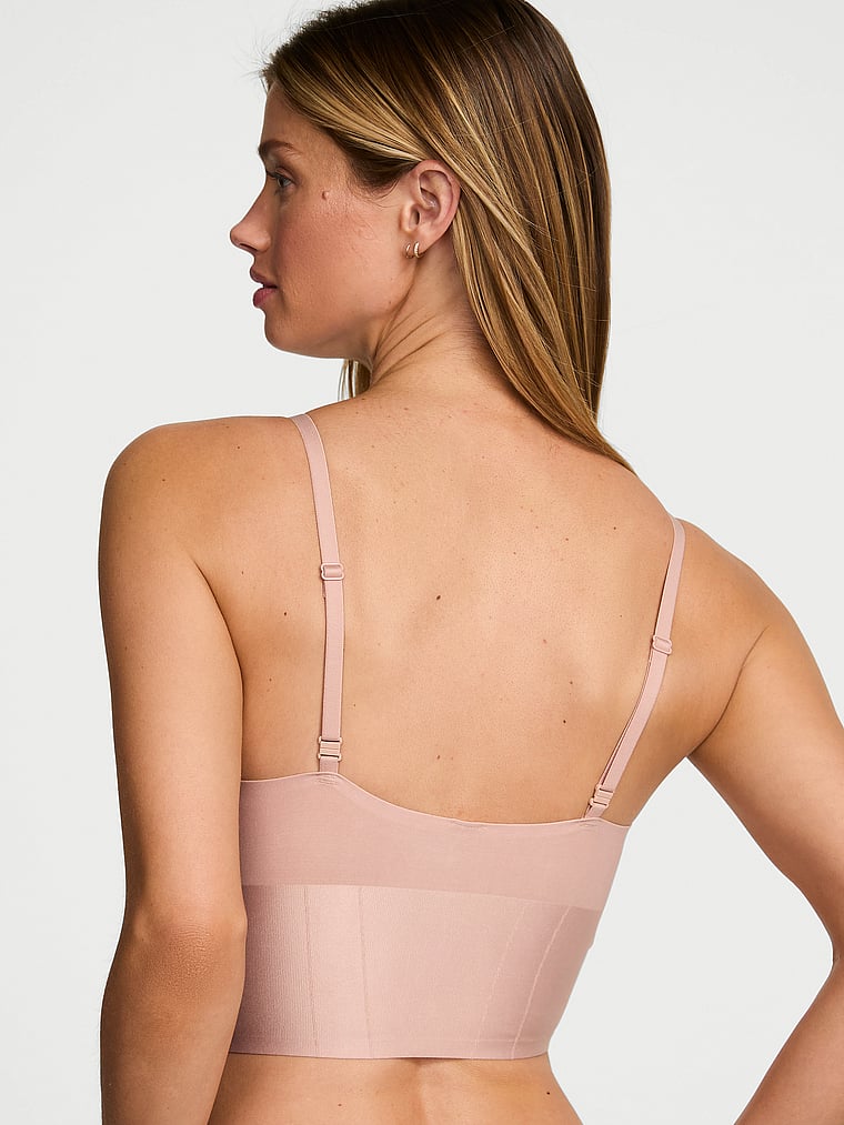 Victoria's Secret, Victoria's Secret Shapewear by Victoria SmoothingShimmer™ Cinched Tank Top, Macaron, onModelBack, 2 of 3