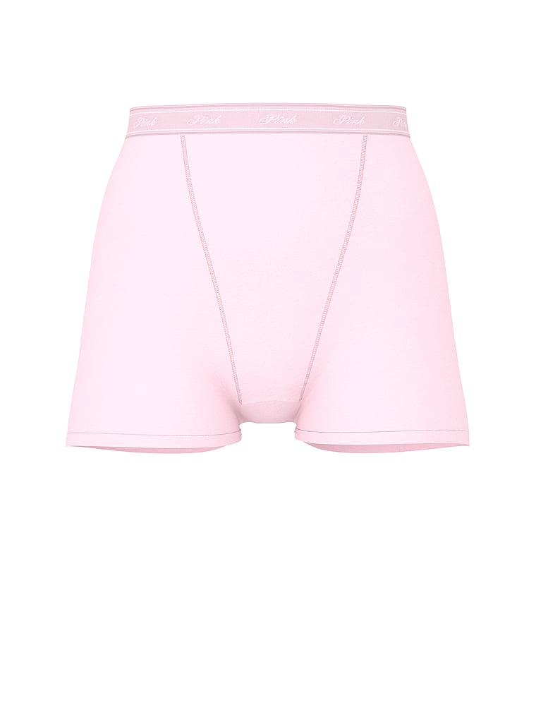 Logo Cotton High-Waist Boyshort Panty