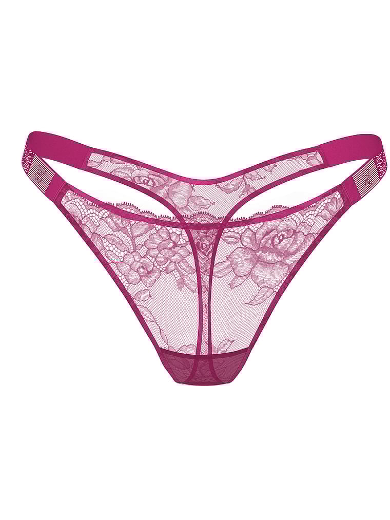 Scattered Shine Strap Lace Thong Panty