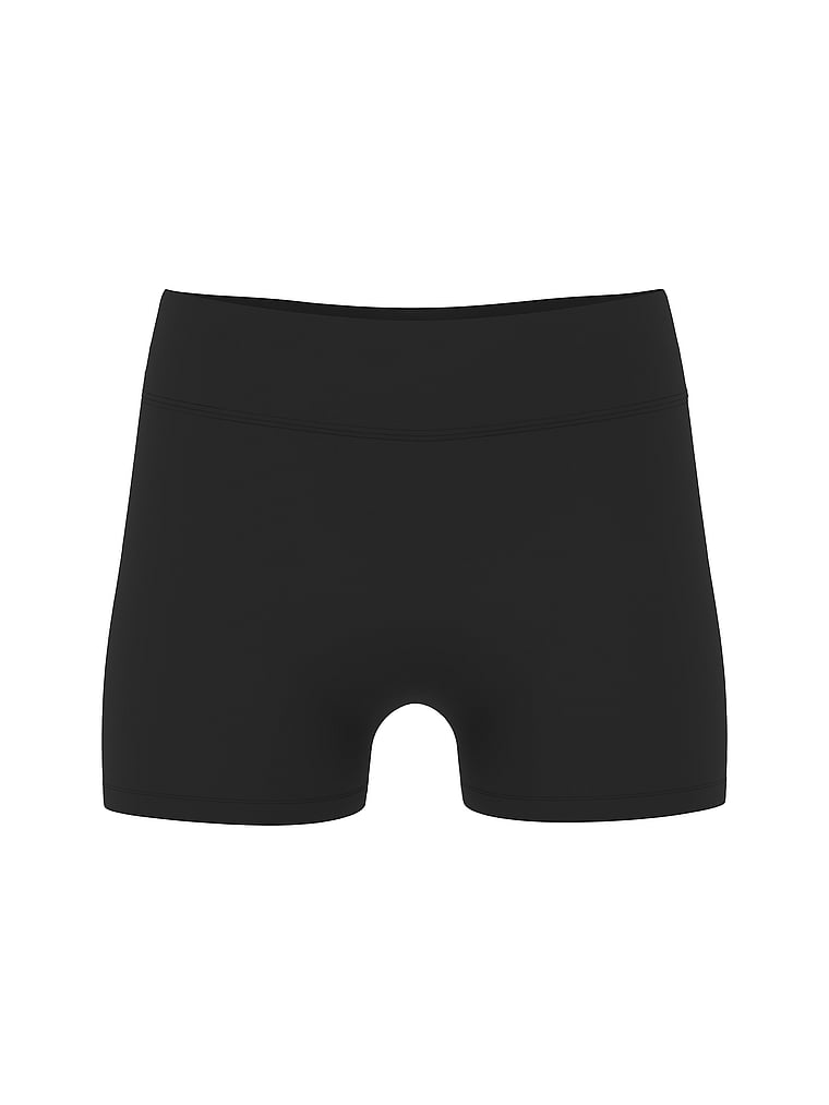 PINK Relay Micro Bike Shorts, Pure Black, offModelFront, 3 of 3
