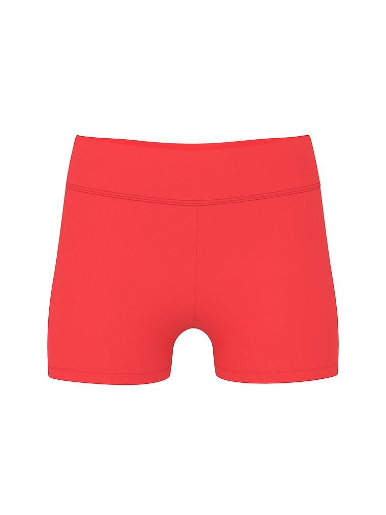 PINK Relay Micro Bike Shorts, Red Pepper, offModelFront, 4 of 4