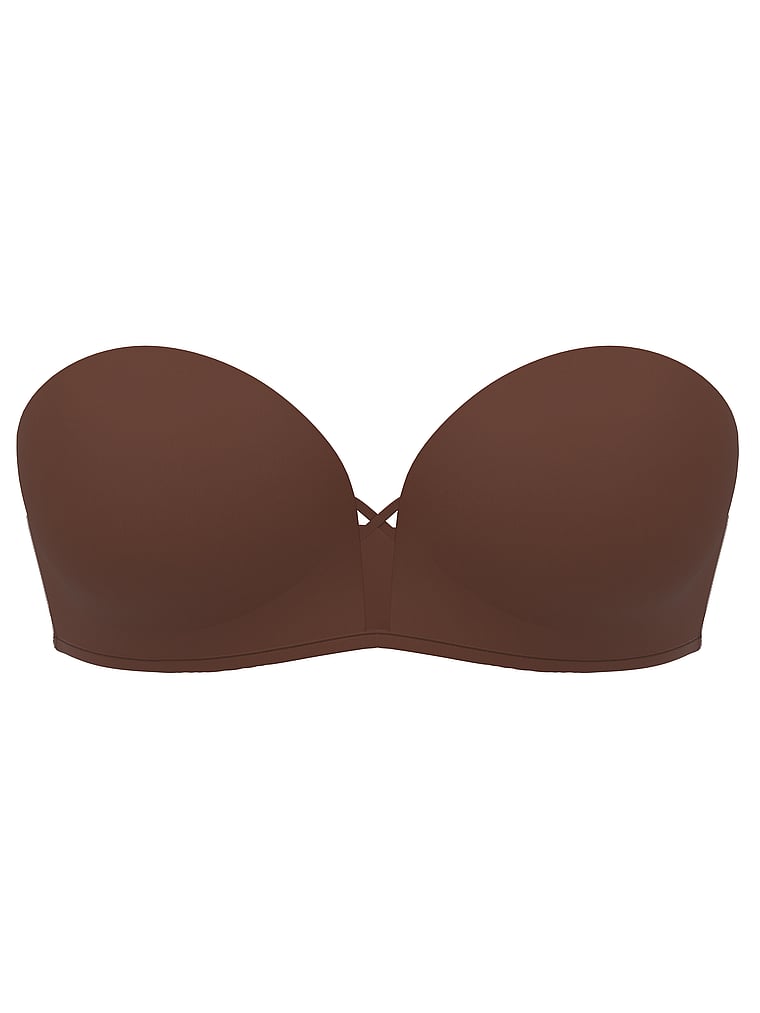 Victoria's Secret, Victoria's Secret Bare Very Sexy Bombshell Add-2-Cups Push-Up Strapless Bra, Ganache, offModelFront, 3 of 3