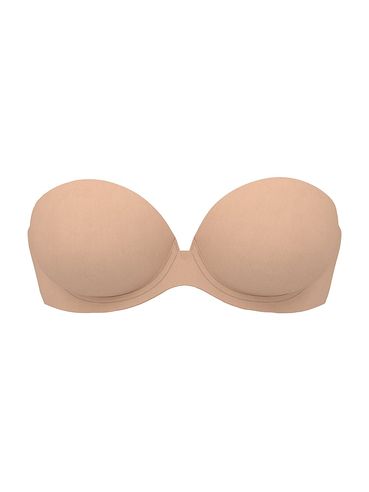 Victoria's Secret, Victoria's Secret Bare Very Sexy Push-Up Strapless Bra, Praline, offModelFront, 3 of 3
