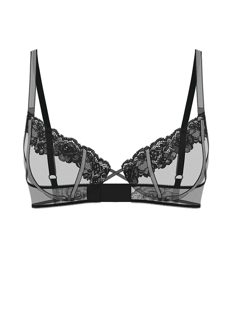 Sheer Shine Rose Unlined Low-Cut Demi Bra