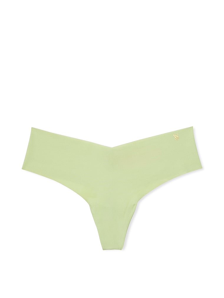 Victoria's Secret, No-Show No-Show Thong Panty, Reed Green, offModelFront, 3 of 3