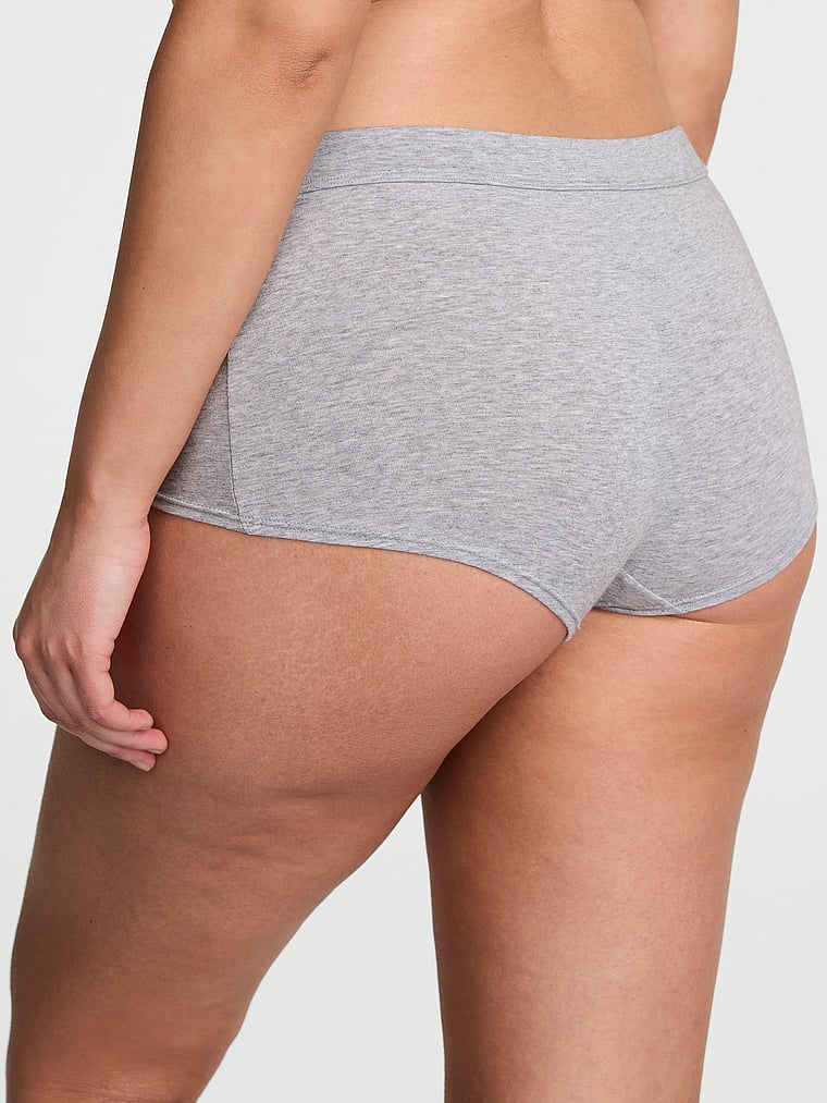 Victoria's Secret, Cotton Logo Cotton Boyshort Panty, onModelBack, 2 of 3