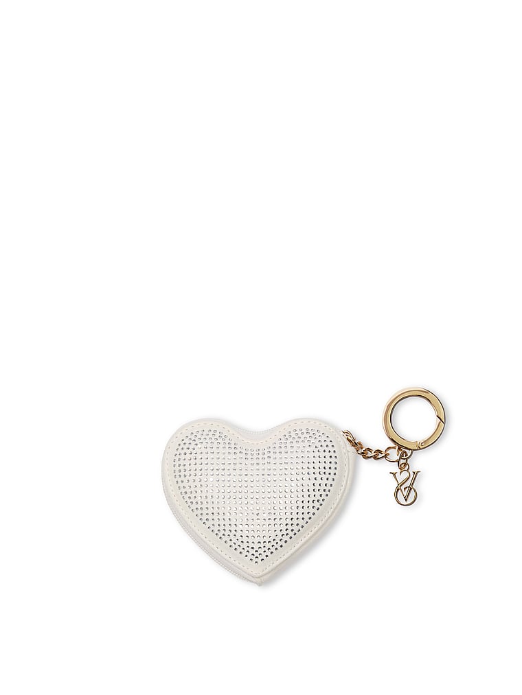 Buy Heart Shine Pouch Keychain, White - Order Small Accessories online ...