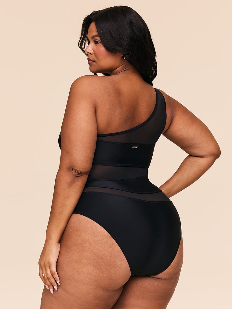 Victoria's Secret, Adore Me Kimora Swim One Piece, Jet Black, onModelBack, 2 of 2