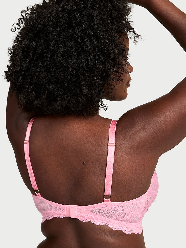 Victoria's Secret, Dream Angels Lace Triangle Bralette, onModelBack, 2 of 3